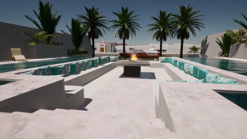 Prestigious villa wide canal facing south