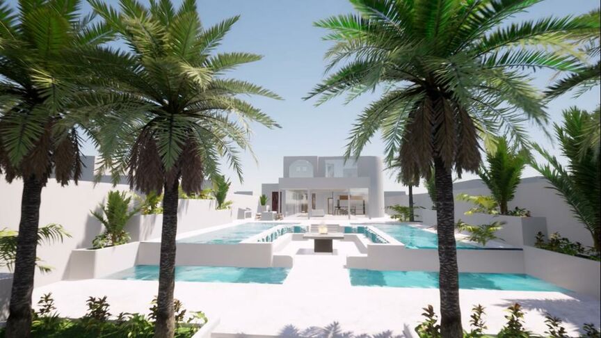 Prestigious villa wide canal facing south