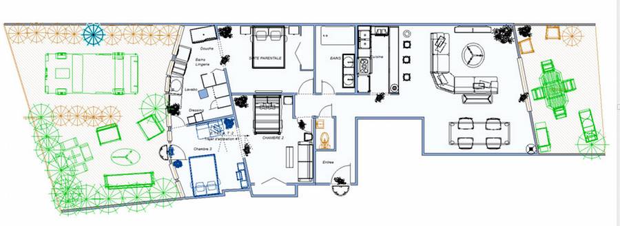 Très bel appartement lumineux 3 chambres avec vue sur le port
