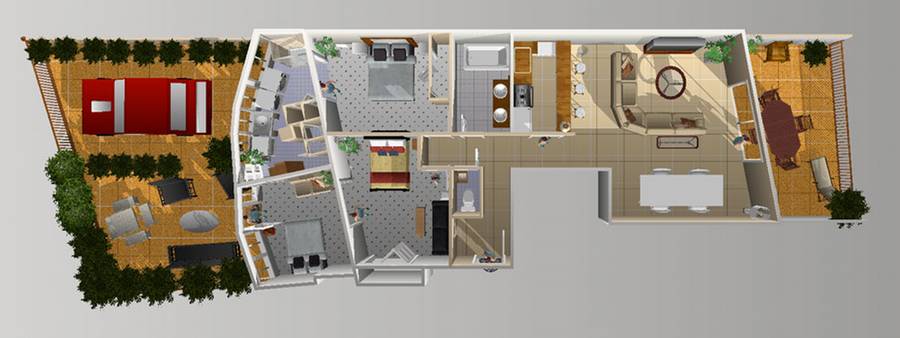 Très bel appartement lumineux 3 chambres avec vue sur le port